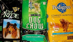 There are many varieties of dog food to choose from.